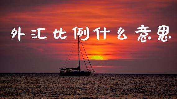 外汇比例什么意思_https://wap.jnbaishite.cn_理财投资_第1张