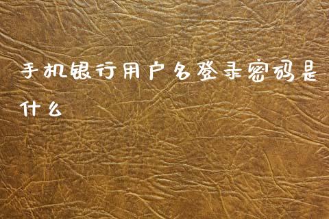 手机银行用户名登录密码是什么_https://wap.jnbaishite.cn_全球财富_第1张
