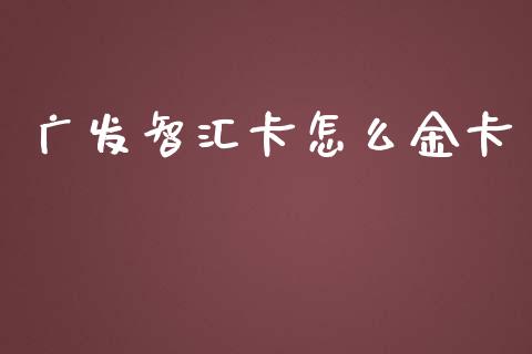 广发智汇卡怎么金卡_https://wap.jnbaishite.cn_期货资讯_第1张