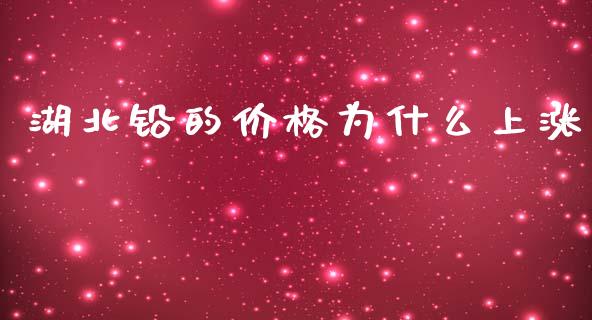 湖北铅的价格为什么上涨_https://wap.jnbaishite.cn_期货资讯_第1张