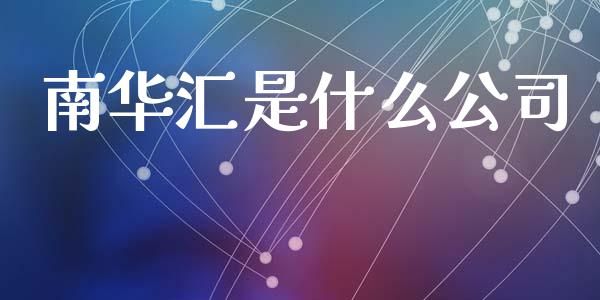 南华汇是什么公司_https://wap.jnbaishite.cn_全球财富_第1张