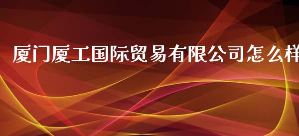 厦门厦工国际贸易有限公司怎么样_https://wap.jnbaishite.cn_全球财富_第1张