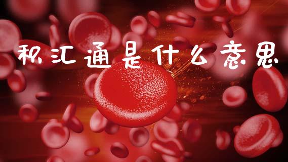 积汇通是什么意思_https://wap.jnbaishite.cn_全球财富_第1张