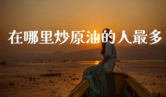 在哪里炒原油的人最多_https://wap.jnbaishite.cn_金融资讯_第1张
