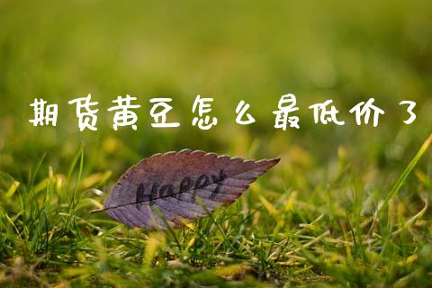 期货黄豆怎么最低价了_https://wap.jnbaishite.cn_期货资讯_第1张
