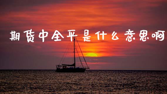 期货中全平是什么意思啊_https://wap.jnbaishite.cn_理财投资_第1张