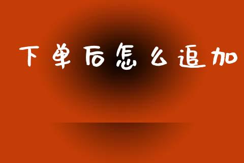 下单后怎么追加_https://wap.jnbaishite.cn_全球财富_第1张