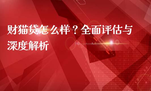 财猫贷怎么样？全面评估与深度解析_https://wap.jnbaishite.cn_金融资讯_第1张