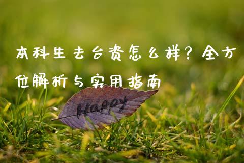本科生去台资怎么样？全方位解析与实用指南_https://wap.jnbaishite.cn_全球财富_第1张