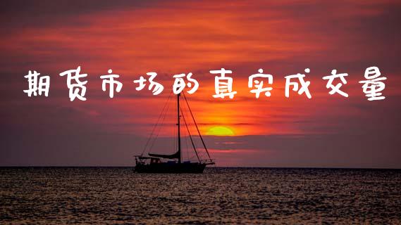 期货市场的真实成交量_https://wap.jnbaishite.cn_金融资讯_第1张