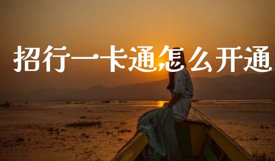 招行一卡通怎么开通_https://wap.jnbaishite.cn_全球财富_第1张