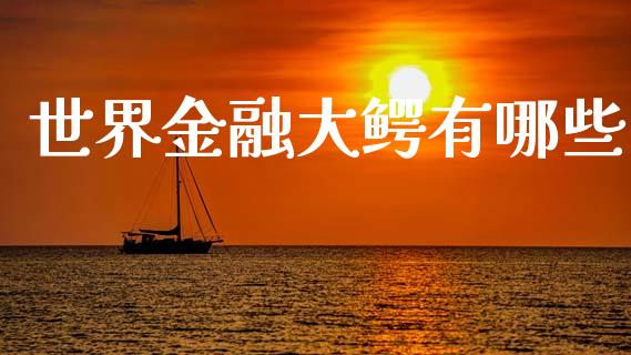 世界金融大鳄有哪些_https://wap.jnbaishite.cn_金融资讯_第1张