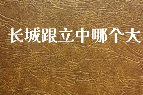 长城跟立中哪个大_https://wap.jnbaishite.cn_期货资讯_第1张
