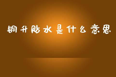 铜升贴水是什么意思_https://wap.jnbaishite.cn_理财投资_第1张