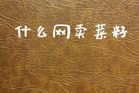 什么网卖菜籽_https://wap.jnbaishite.cn_理财投资_第1张