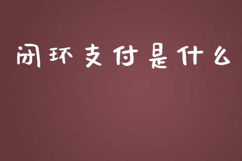 闭环支付是什么_https://wap.jnbaishite.cn_金融资讯_第1张