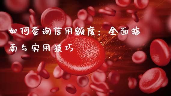如何查询信用额度：全面指南与实用技巧_https://wap.jnbaishite.cn_理财投资_第1张