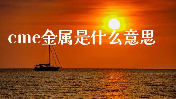 cme金属是什么意思_https://wap.jnbaishite.cn_理财投资_第1张