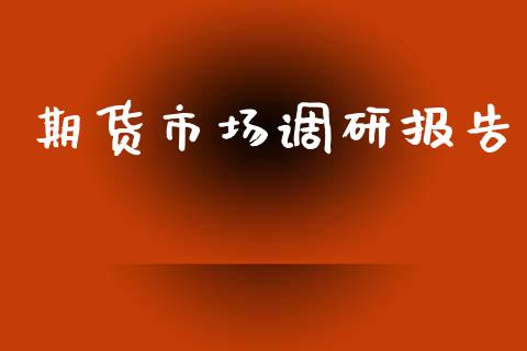 期货市场调研报告_https://wap.jnbaishite.cn_期货资讯_第1张