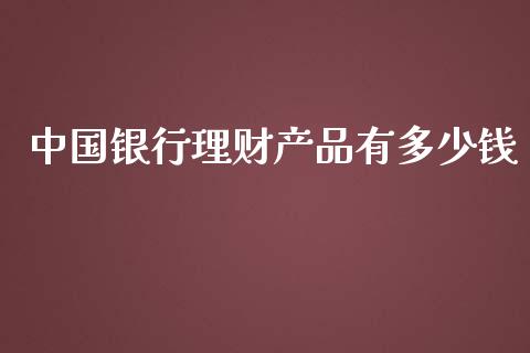 中国银行理财产品有多少钱_https://wap.jnbaishite.cn_全球财富_第1张