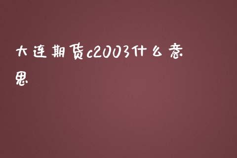 大连期货c2003什么意思_https://wap.jnbaishite.cn_全球财富_第1张