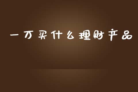 一万买什么理财产品_https://wap.jnbaishite.cn_全球财富_第1张
