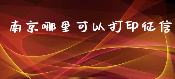 南京哪里可以打印征信_https://wap.jnbaishite.cn_理财投资_第1张