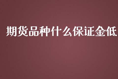 期货品种什么保证金低_https://wap.jnbaishite.cn_理财投资_第1张