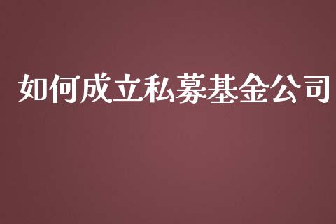 如何成立私募基金公司_https://wap.jnbaishite.cn_理财投资_第1张