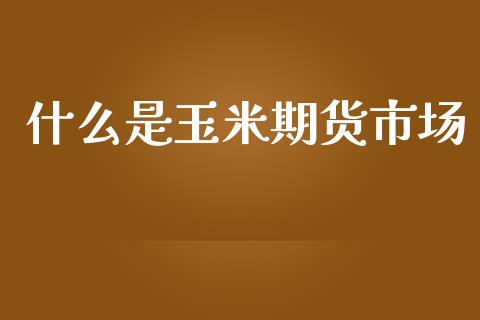 什么是玉米期货市场_https://wap.jnbaishite.cn_理财投资_第1张