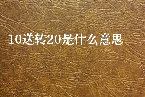 10送转20是什么意思_https://wap.jnbaishite.cn_金融资讯_第1张