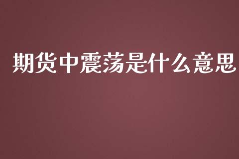 期货中震荡是什么意思_https://wap.jnbaishite.cn_期货资讯_第1张