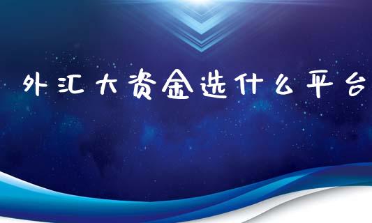 外汇大资金选什么平台_https://wap.jnbaishite.cn_期货资讯_第1张