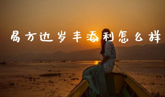 易方达岁丰添利怎么样_https://wap.jnbaishite.cn_期货资讯_第1张