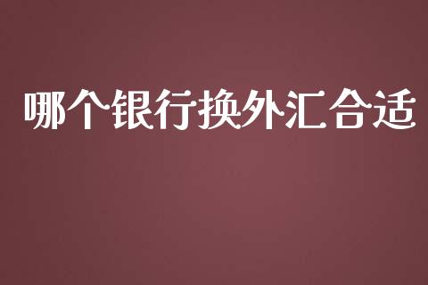 哪个银行换外汇合适_https://wap.jnbaishite.cn_理财投资_第1张