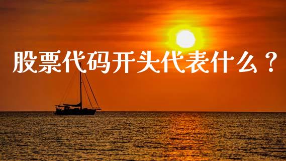 股票代码开头代表什么？_https://wap.jnbaishite.cn_理财投资_第1张