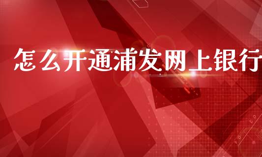 怎么开通浦发网上银行_https://wap.jnbaishite.cn_理财投资_第1张