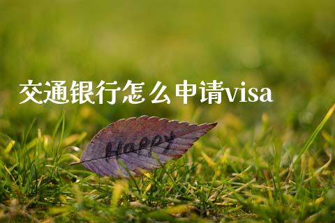 交通银行怎么申请visa_https://wap.jnbaishite.cn_全球财富_第1张