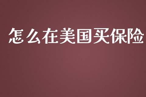 怎么在美国买保险_https://wap.jnbaishite.cn_期货资讯_第1张