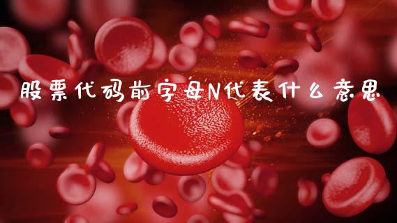 股票代码前字母N代表什么意思_https://wap.jnbaishite.cn_金融资讯_第1张