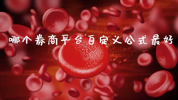 哪个券商平台自定义公式最好_https://wap.jnbaishite.cn_全球财富_第1张