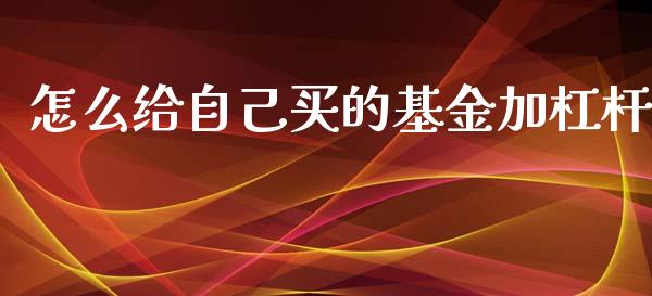 怎么给自己买的基金加杠杆_https://wap.jnbaishite.cn_金融资讯_第1张