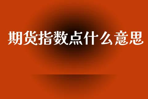期货指数点什么意思_https://wap.jnbaishite.cn_期货资讯_第1张